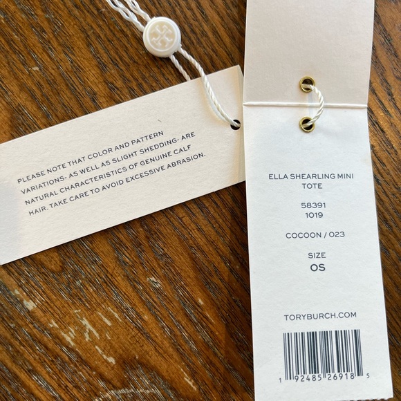 Tory Burch Ella Shearling Mini Tote - Picture 5 of 5